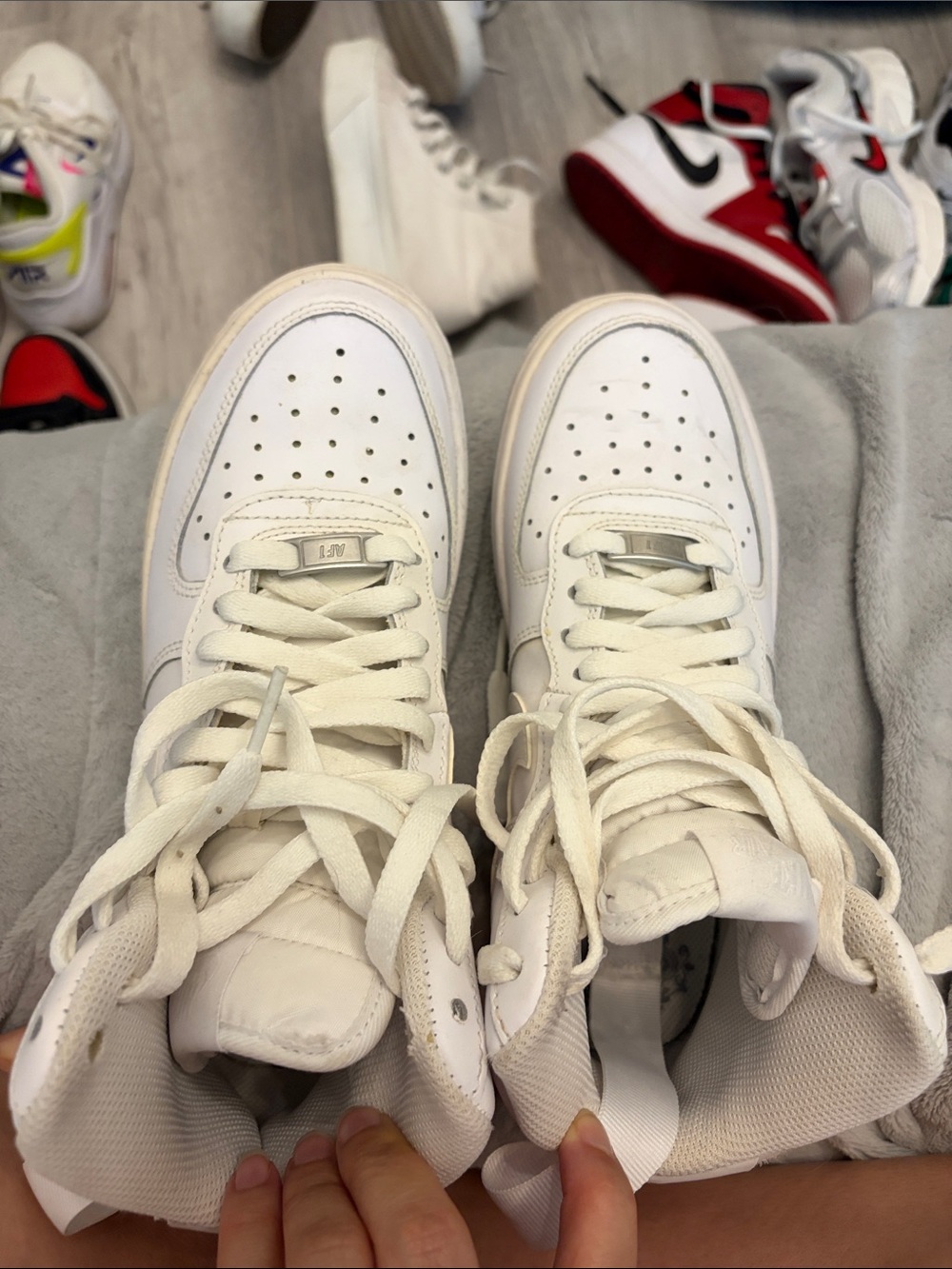 Nike Air Force White High-Top Sneakers